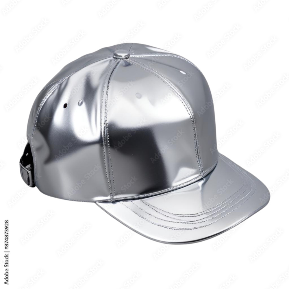 Fototapeta premium Silver metal cap on Isolated transparent background png. generated with AI