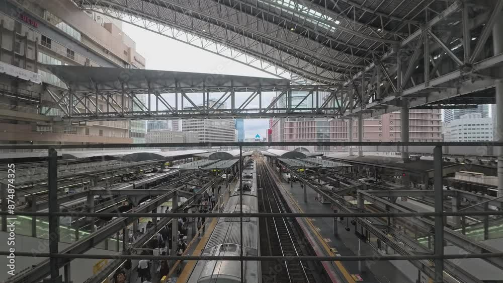 大阪市北区梅田のJR大阪駅構内タイムラプス 大阪市北区梅田のJR大阪駅構内タイムラプス
