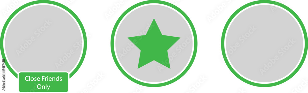 Fototapeta premium Close friend instagram story icons