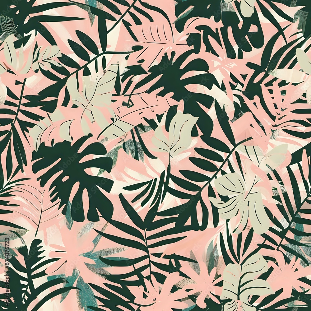 Tropical Blue Palm Leaf Background for Fashion Prints Tropical Blue Palm Leaf Background for Fashion Prints