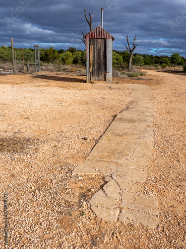 Outback toilet (Dunny) in remote area of Australia photo