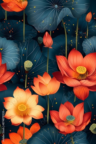 Pollen Festival, Illustrate a Raksha Bandhan festival humorously filled with lotus pollen. Modern art,