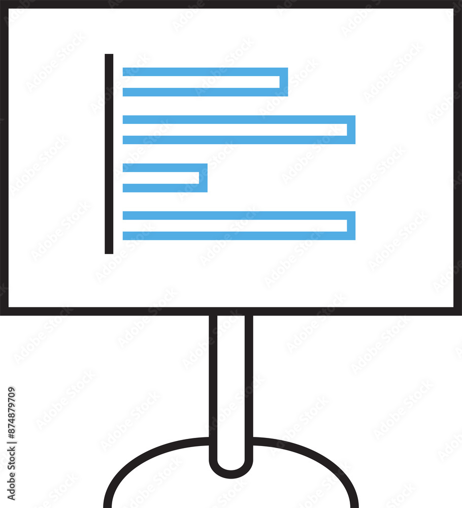 Bar Chart on Whiteboard Icon
Bar Chart on Whiteboard Icon