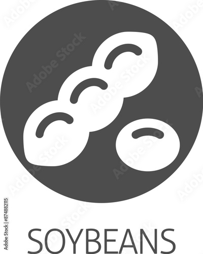 A soybean soy bean food allergen icon concept. Possibly an icon for the allergen or allergy.