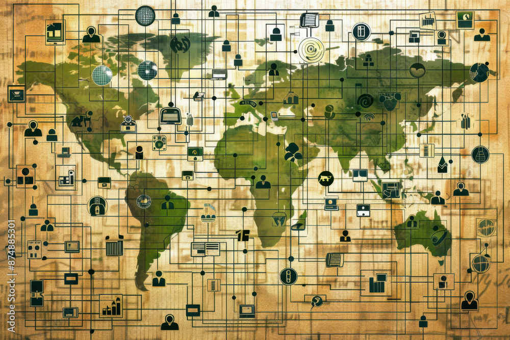 Fototapeta premium map of the world