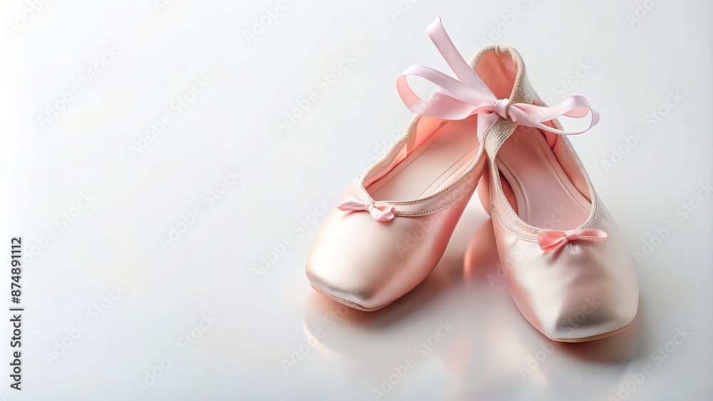 Pink ballet shoes on a white background, ballet shoes, pink, dance, ballerina, feminine, footwear, delicate Pink ballet shoes on a white background, ballet shoes, pink, dance, ballerina, feminine, footwear, delicate
