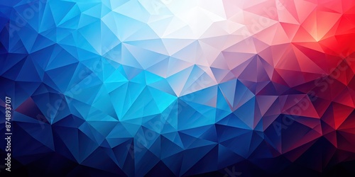 Polygonal blue light and red gradient background abstract triangles , polygonal, blue, light, red, gradient, abstract