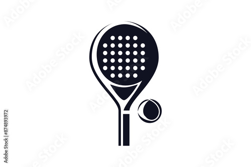 Padel logo padel Racket with ball logo design vector