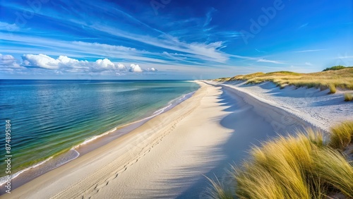 Relaxing atmosphere of Schillig D?ne on the coastline with sandy beaches and clear blue waters, Schillig D?ne photo