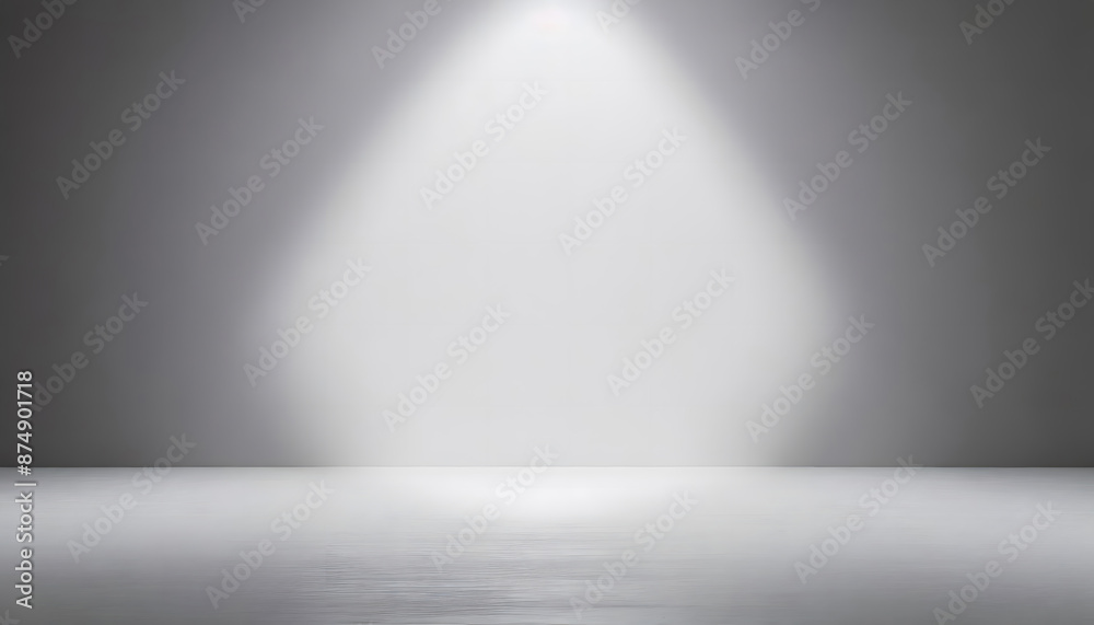 Blank white gradient background with product display. White backdrop or empty studio. Generative AI. Blank white gradient background with product display. White backdrop or empty studio. Generative AI.