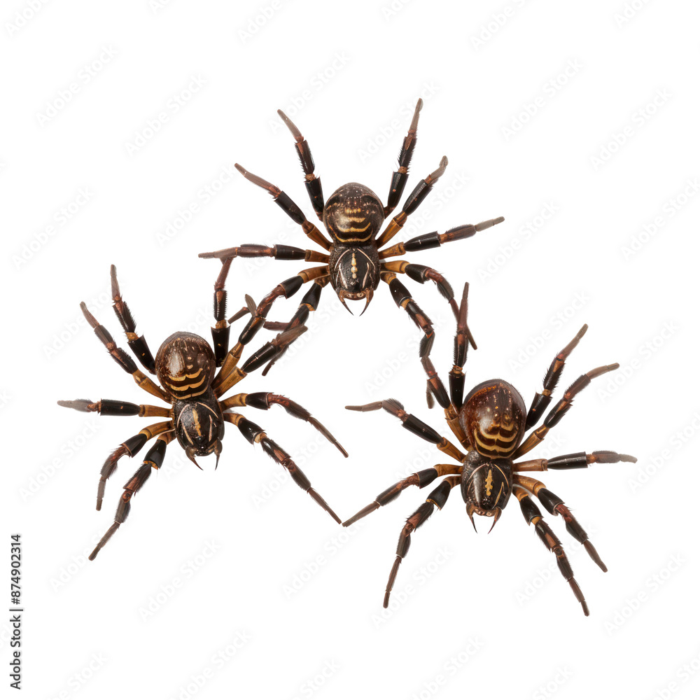 Spiders Haloween decoration isolate on transparent png.
Spiders Haloween decoration isolate on transparent png.