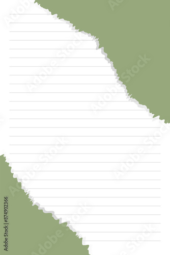 Torn paper with space for your own text. Vector illustration.