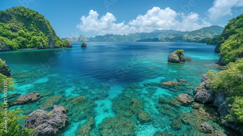 Stunning Tropical Waters with Coral Reefs