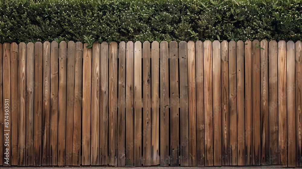wooden fence with combination beautiful leaf and flower wooden fence with combination beautiful leaf and flower