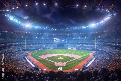 a baseball stadium, ultra realistic 