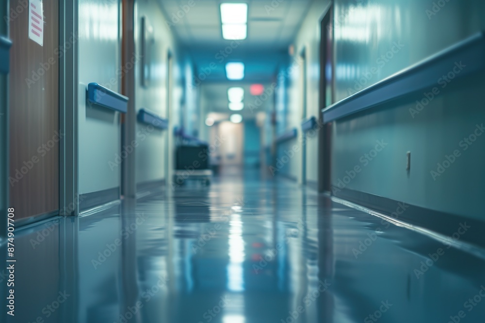 Fototapeta premium Empty Hospital Corridor