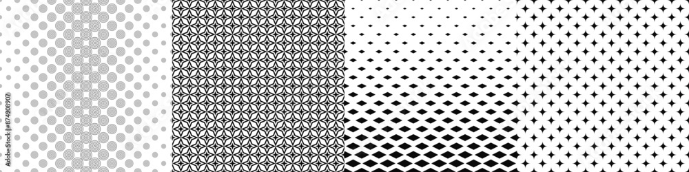 Black and white pattern collection Black and white pattern collection