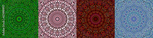 Geometric floral mandala background collection
