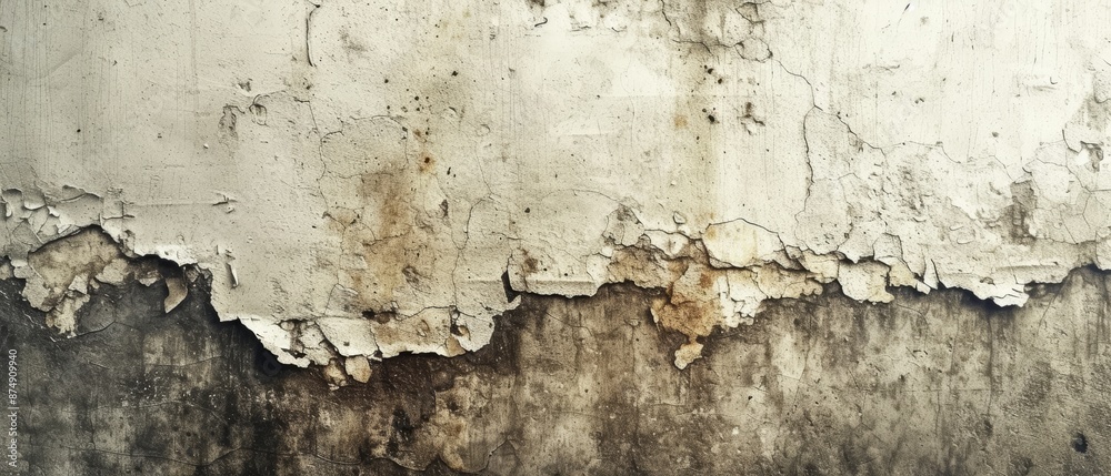Obraz premium Vintage weathered and bark texture on a wall, with concrete and grunge elements. abstract beautiful textures grunge vintage wall