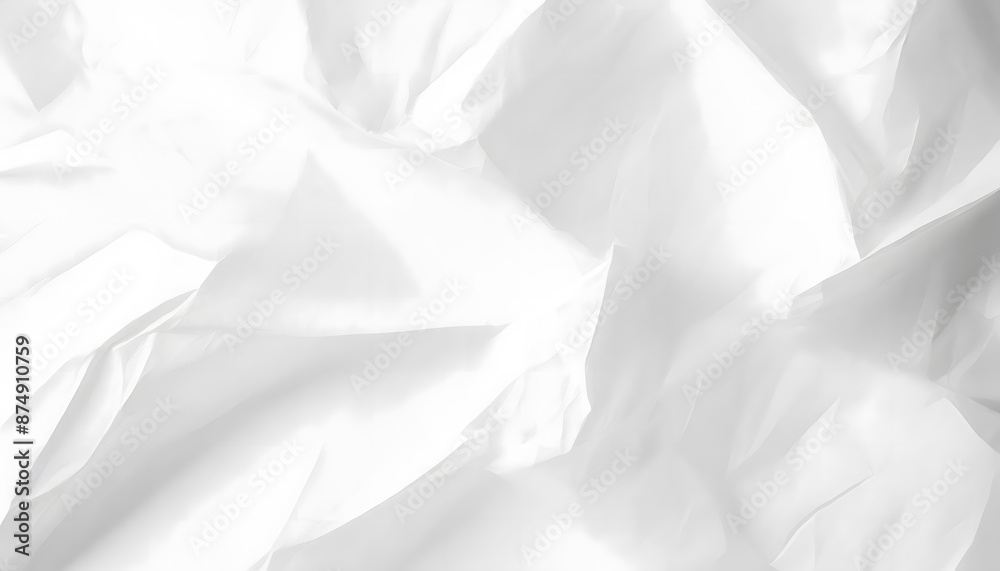 Obraz premium crumpled white paper background. Generative AI.