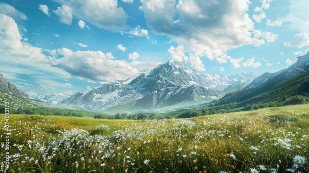 Fototapeta premium A Mountain Field
