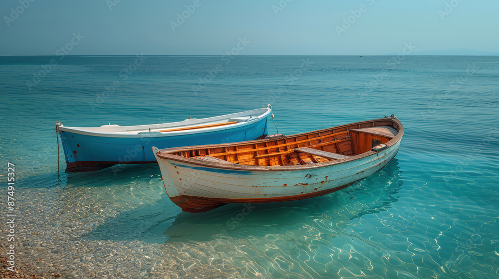 Fototapeta premium boat on the beach