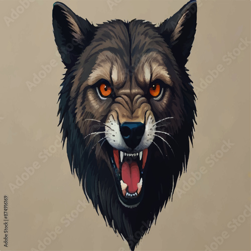 black and white wolf