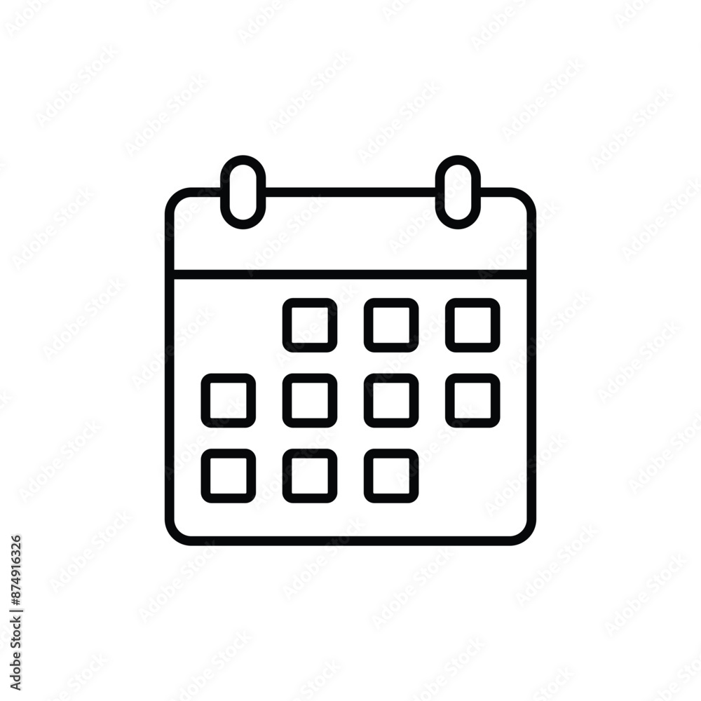 Calendar icon design with white background stock illustration Calendar icon design with white background stock illustration