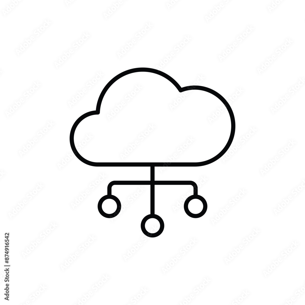 Cloud icon design with white background stock illustration Cloud icon design with white background stock illustration