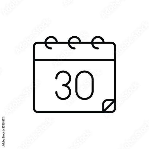 Calendar icon design with white background stock illustration