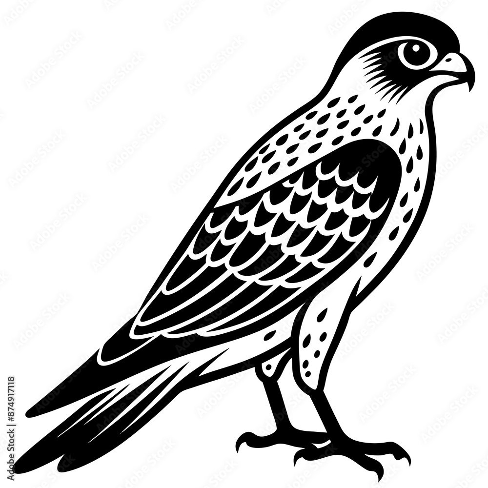 Fototapeta premium Kestrel vector silhouette 