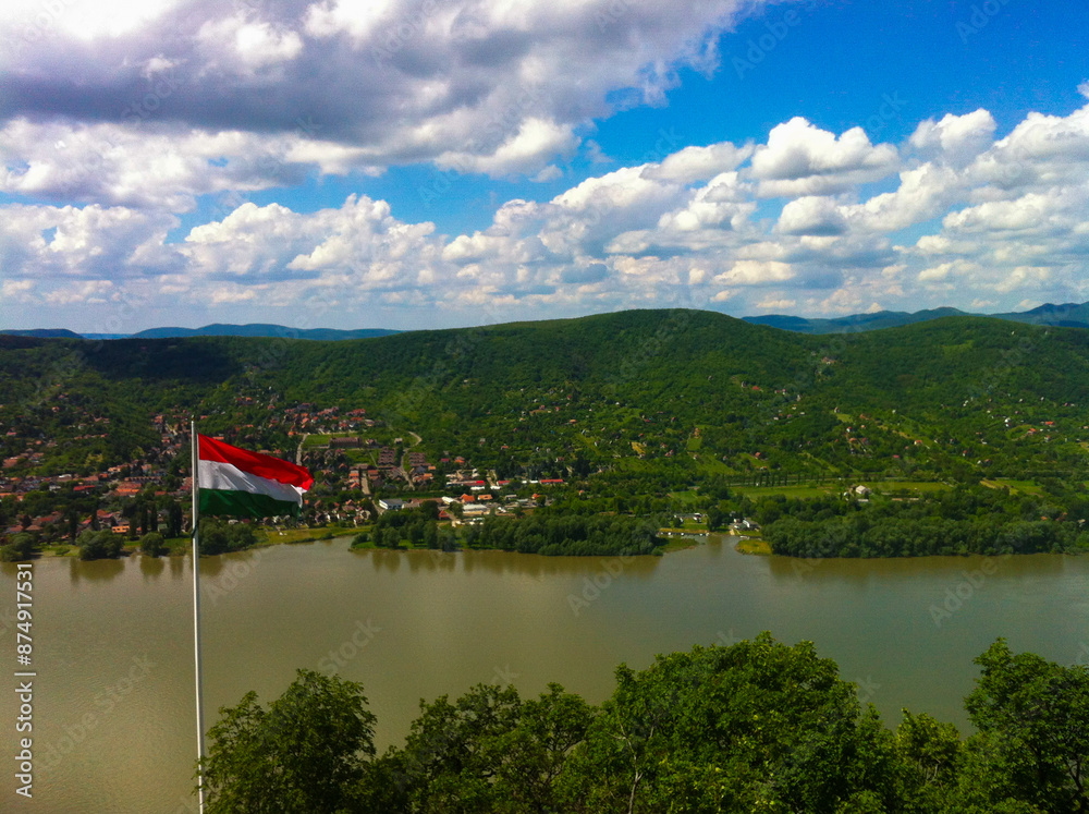 Fototapeta premium view of the Dunakanyar