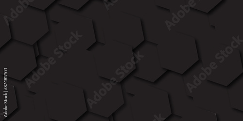 Dark Black Background with Polygon design....
