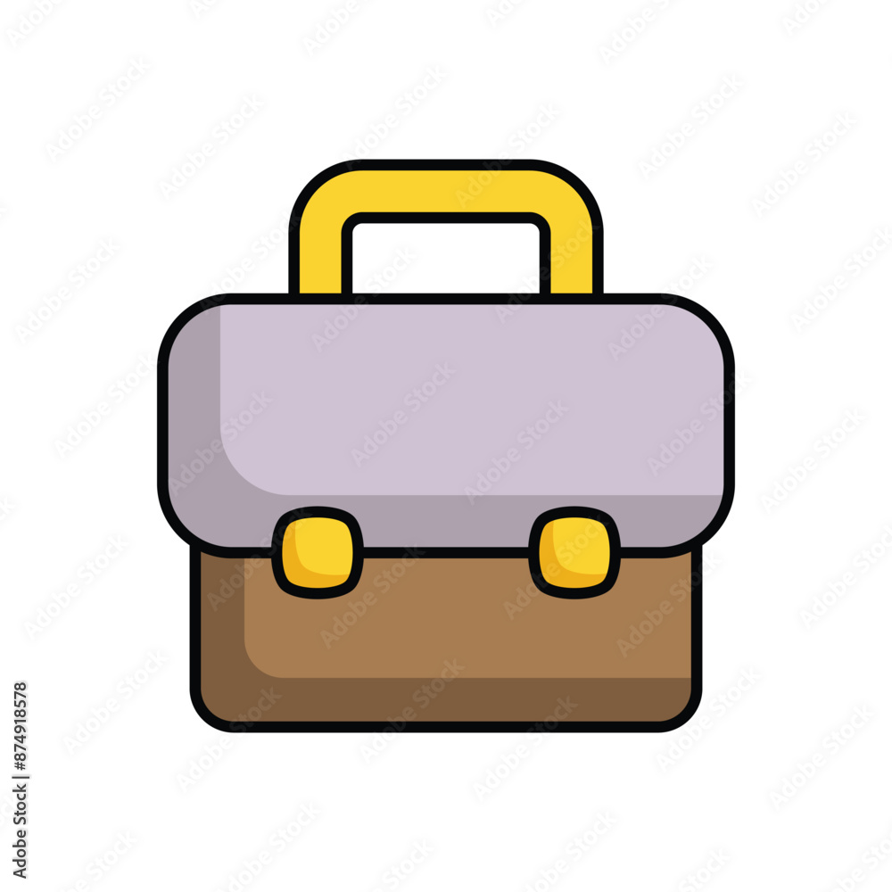 Briefcase icon design with white background stock illustration Briefcase icon design with white background stock illustration