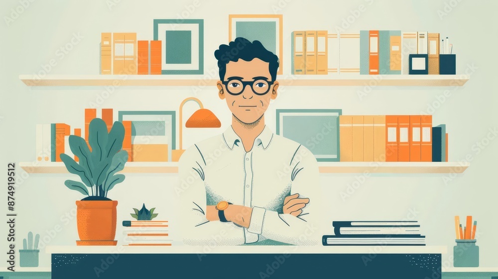 Employee handbook, HR guide, flat design illustration Employee handbook, HR guide, flat design illustration