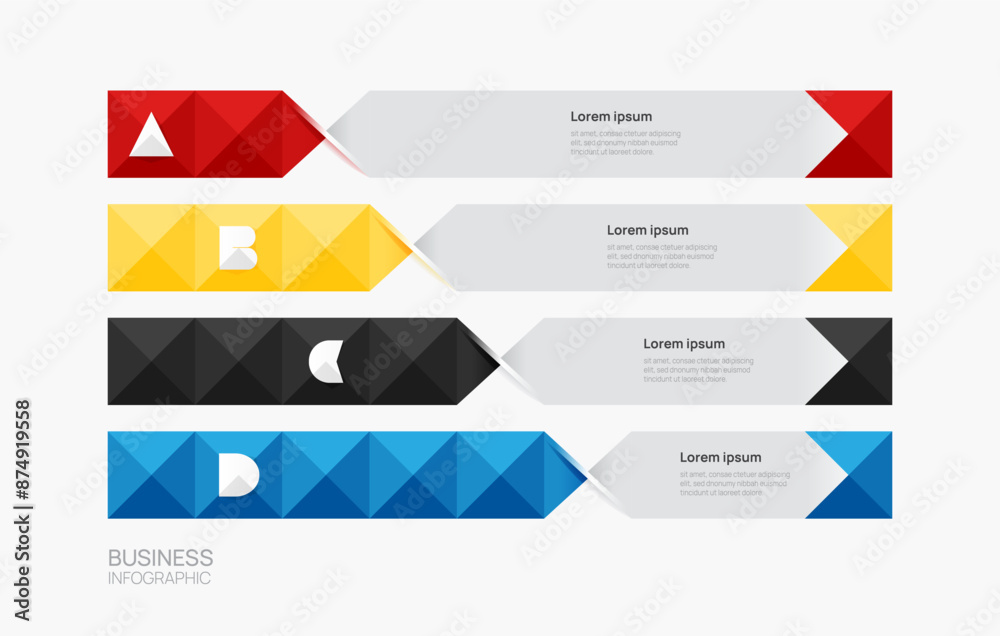 Geometric Infographics Design template 4 step to successful,vector illustration Geometric Infographics Design template 4 step to successful,vector illustration