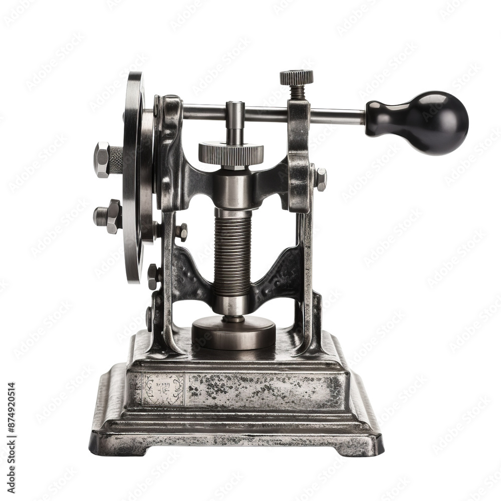 Old antique machine isolate on transparent png.
Old antique machine isolate on transparent png.