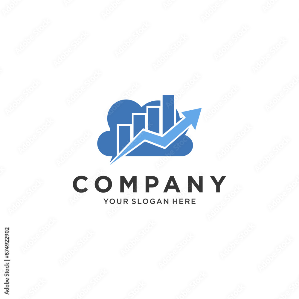Modern digital cloud logo Modern digital cloud logo