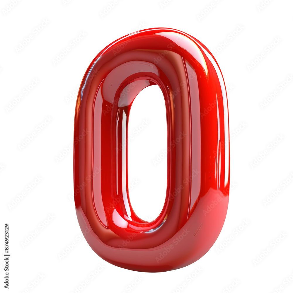 3D Red Numbers Isolated on Transparent or White Background, PNG 3D Red Numbers Isolated on Transparent or White Background, PNG