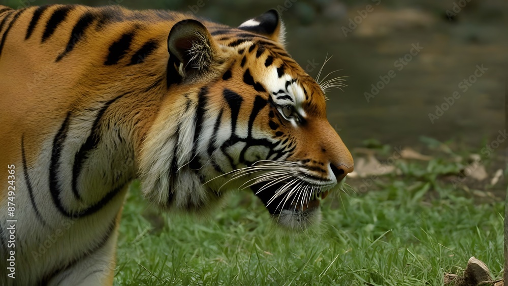 Obraz premium A tiger looking at it's prey