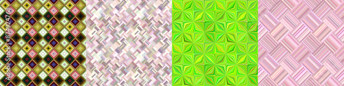 Seamless color geometric pattern set