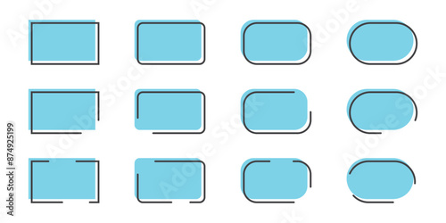 Quote frame icon in flat style. Speech bubble vector illustration on isolated background. Comment sign business concept.