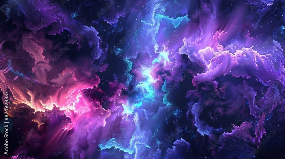 Obraz premium Cosmic Nebula: A Symphony of Colors