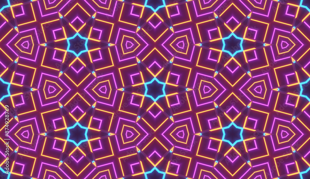 Neon Line Motion Abstract Seamless Pattern Background Neon Line Motion Abstract Seamless Pattern Background