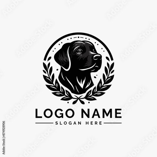 labrador retriever dog vector logo