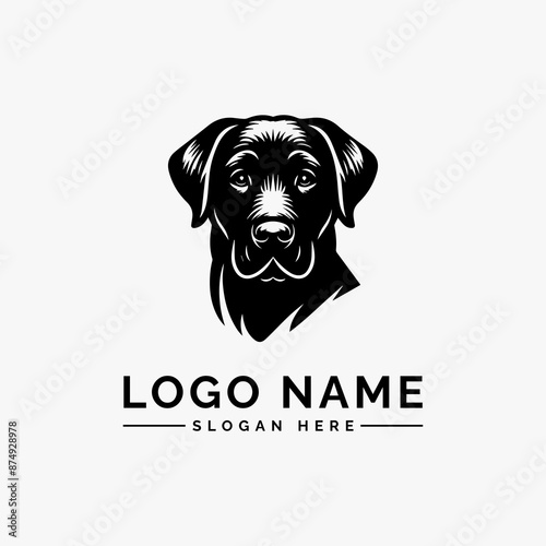labrador retriever dog vector logo
