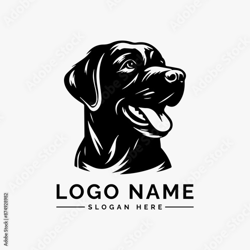 labrador retriever dog vector logo