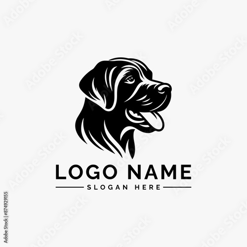 labrador retriever dog vector logo