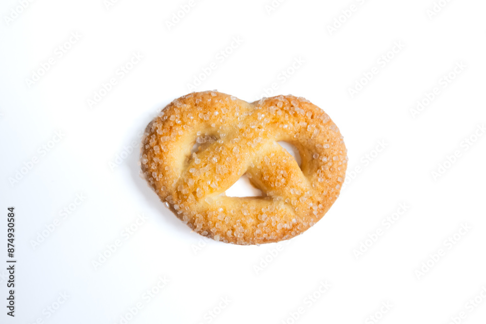 Danish butter cookies, butter cookies on isolated white background Danish butter cookies, butter cookies on isolated white background