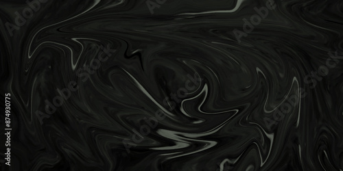 Abstract black color liquid marble surfaces background design. ink backdrop with wavy pattern. modern background design with luxury cloth or liquid wave or wavy folds of grunge silk texture.	
